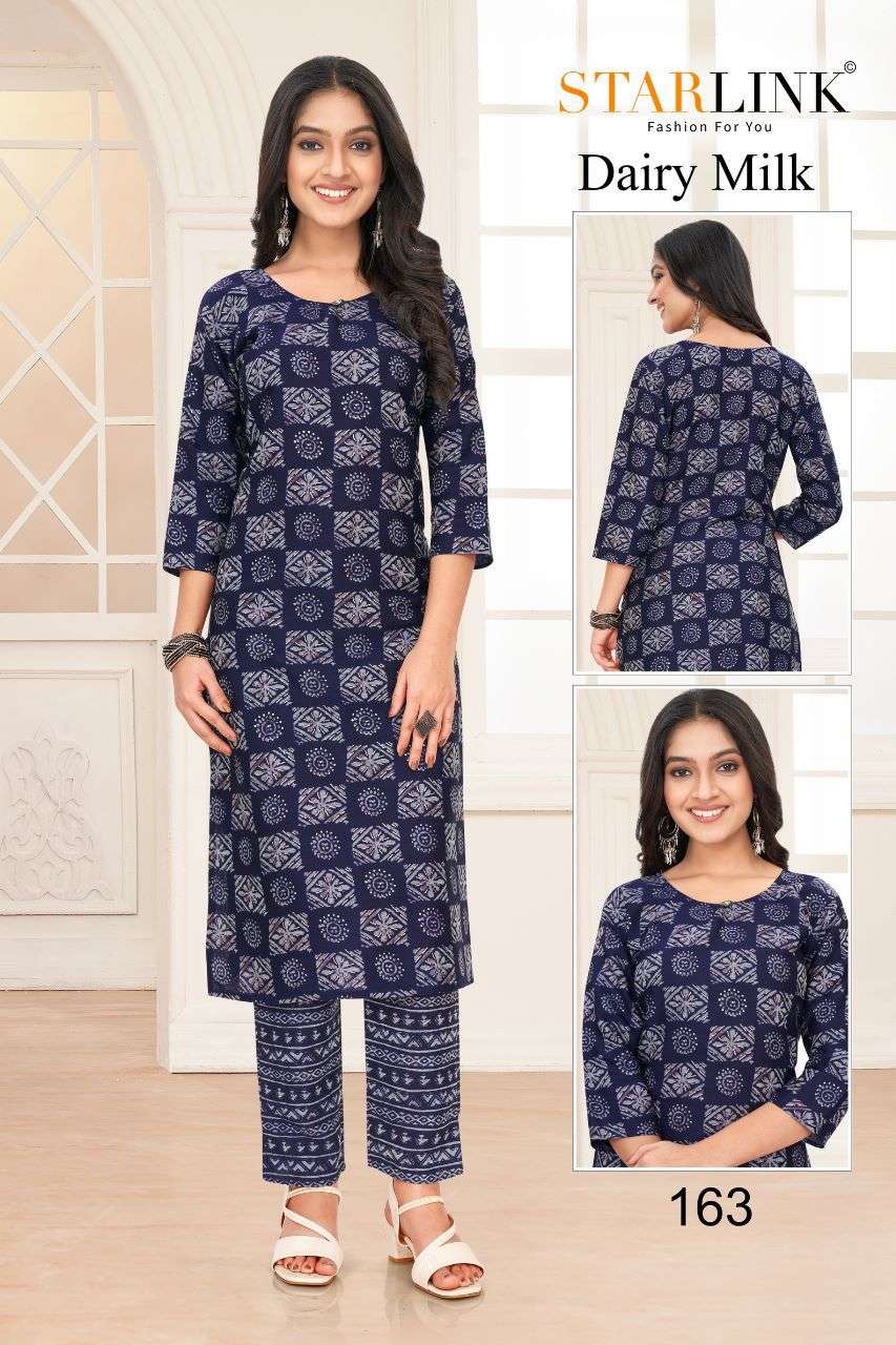 Dairy Milk By Starlink 161 To 188 Series Designer Stylish Fancy Colorful Beautiful Party Wear & Ethnic Wear Collection Rayon Print Kurtis With Bottom At Wholesale Price