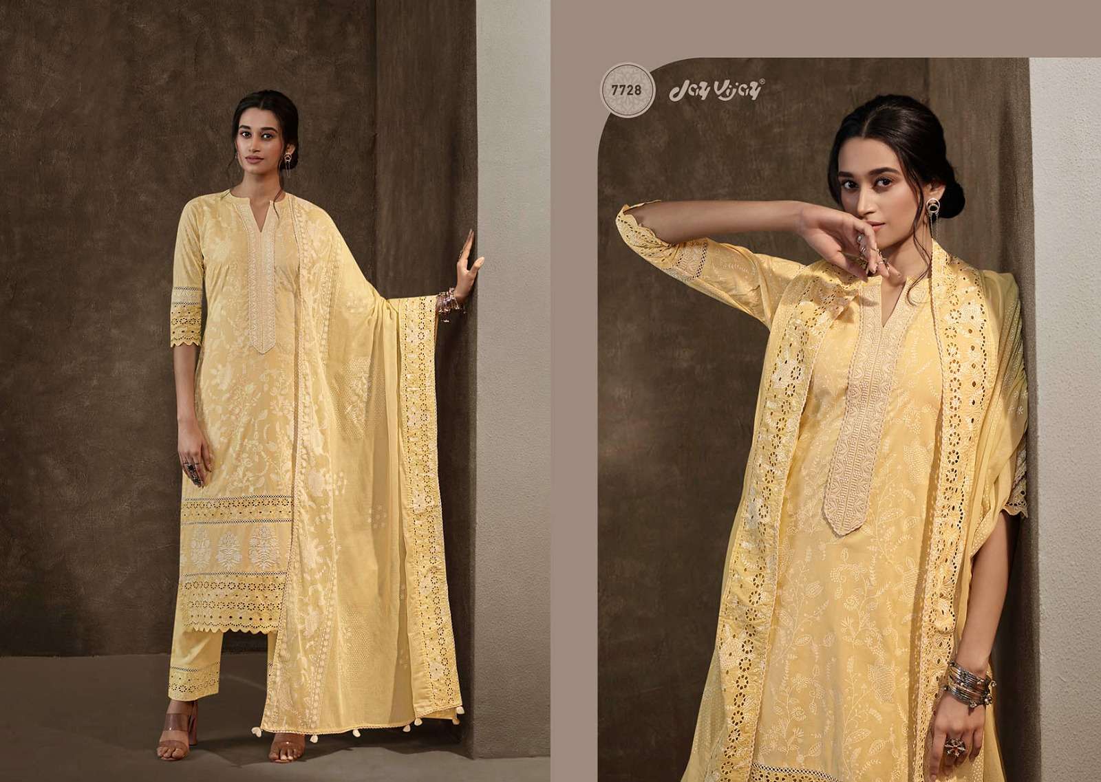 Shehnaaz By Jay Vijay Prints 7721 To 7728 Series Designer Festive Suits Beautiful Stylish Fancy Colorful Party Wear & Occasional Wear Pure Cotton Embroidered Dresses At Wholesale Price