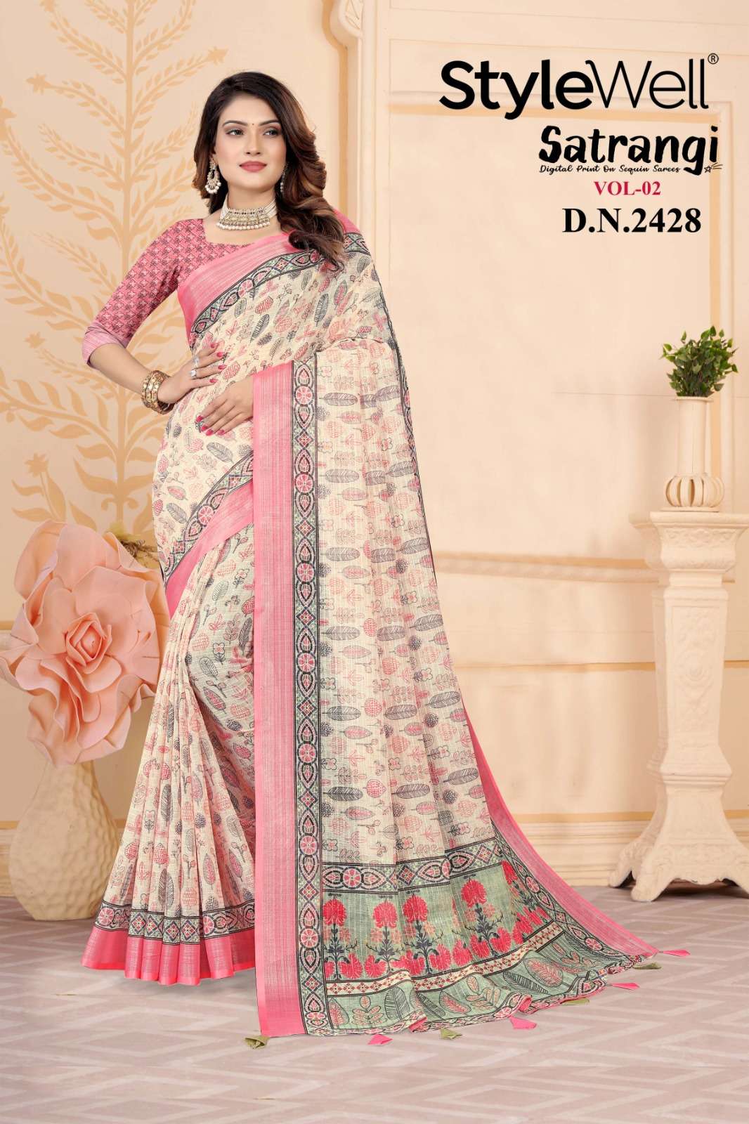 Satrangi Vol-2 By Stylewell 2425 To 2431 Series Indian Traditional Wear Collection Beautiful Stylish Fancy Colorful Party Wear & Occasional Wear Fancy Sarees At Wholesale Price