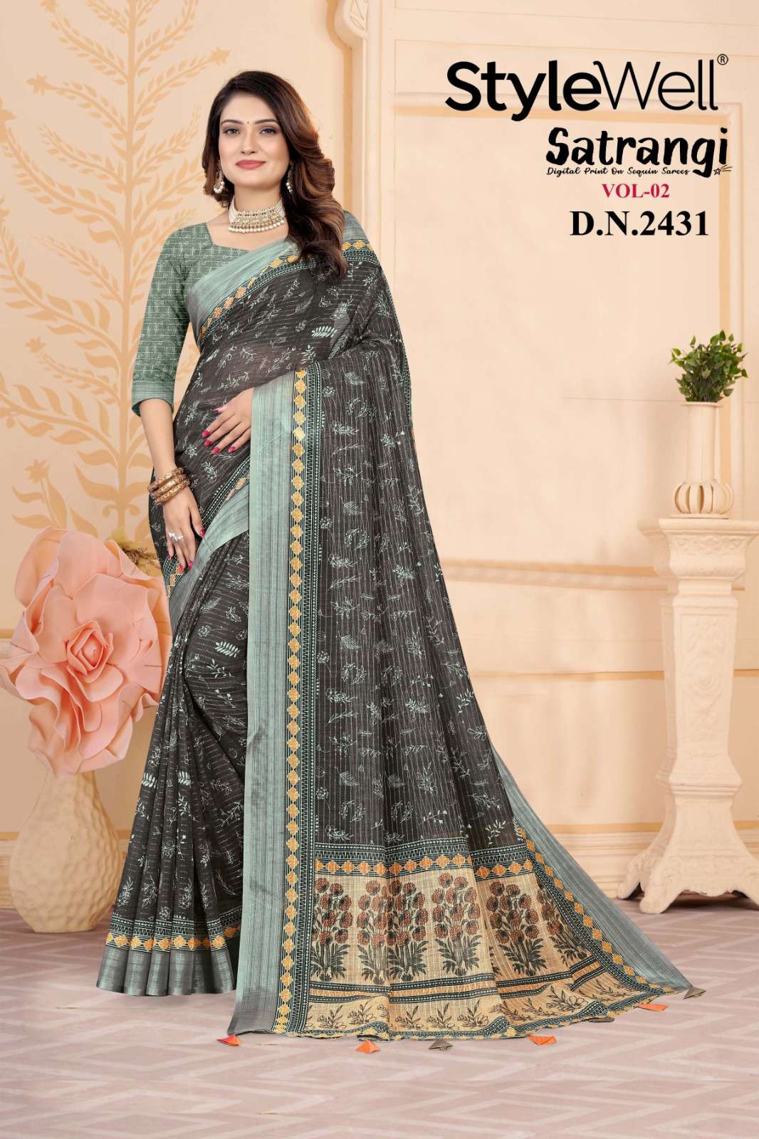 Satrangi Vol-2 By Stylewell 2425 To 2431 Series Indian Traditional Wear Collection Beautiful Stylish Fancy Colorful Party Wear & Occasional Wear Fancy Sarees At Wholesale Price