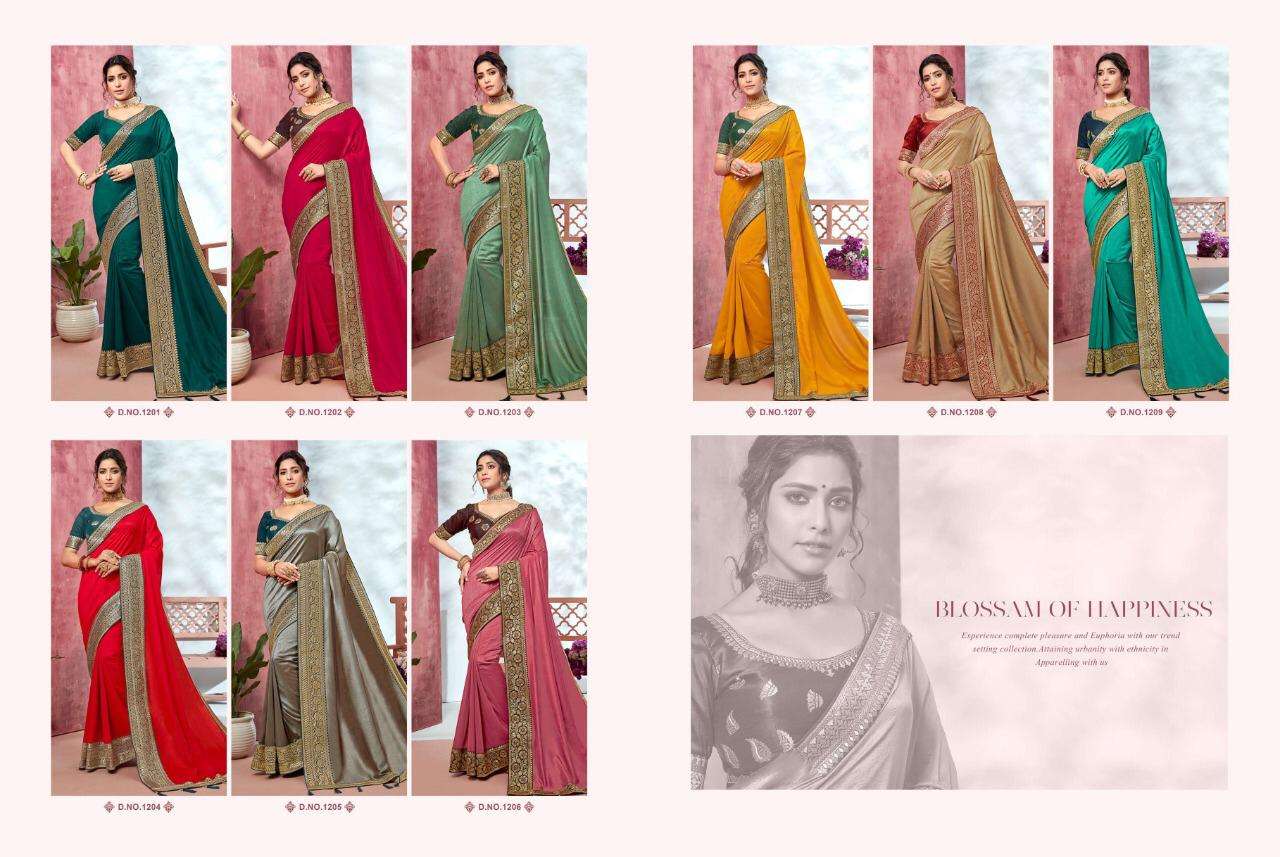 Bridal Wear Vol-3 By Kavira 1201 To 1209 Series Indian Traditional Wear Collection Beautiful Stylish Fancy Colorful Party Wear & Occasional Wear Fancy Sarees At Wholesale Price
