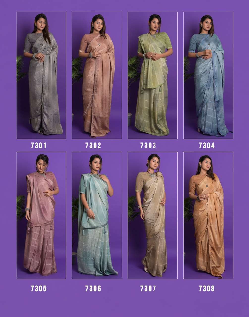 Spray Chinnon By Ashima 7301 To 7308 Series Indian Traditional Wear Collection Beautiful Stylish Fancy Colorful Party Wear & Occasional Wear Chinnon Print Sarees At Wholesale Price