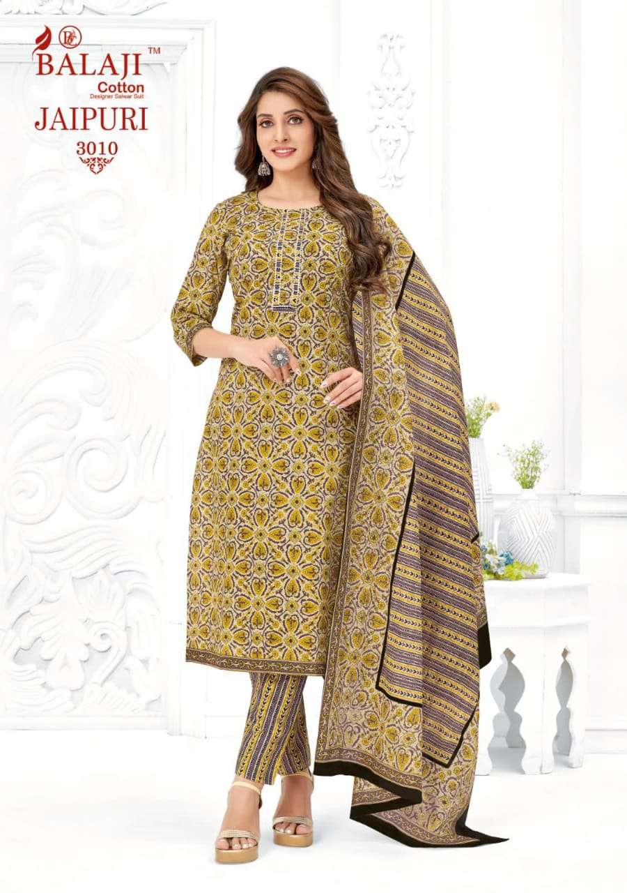 Jaipuri Vol-3 By Balaji Cotton 3001 To 3012 Series Indian Traditional Wear Collection Beautiful Stylish Fancy Colorful Party Wear & Occasional Wear Pure Cotton Print Dresses At Wholesale Price