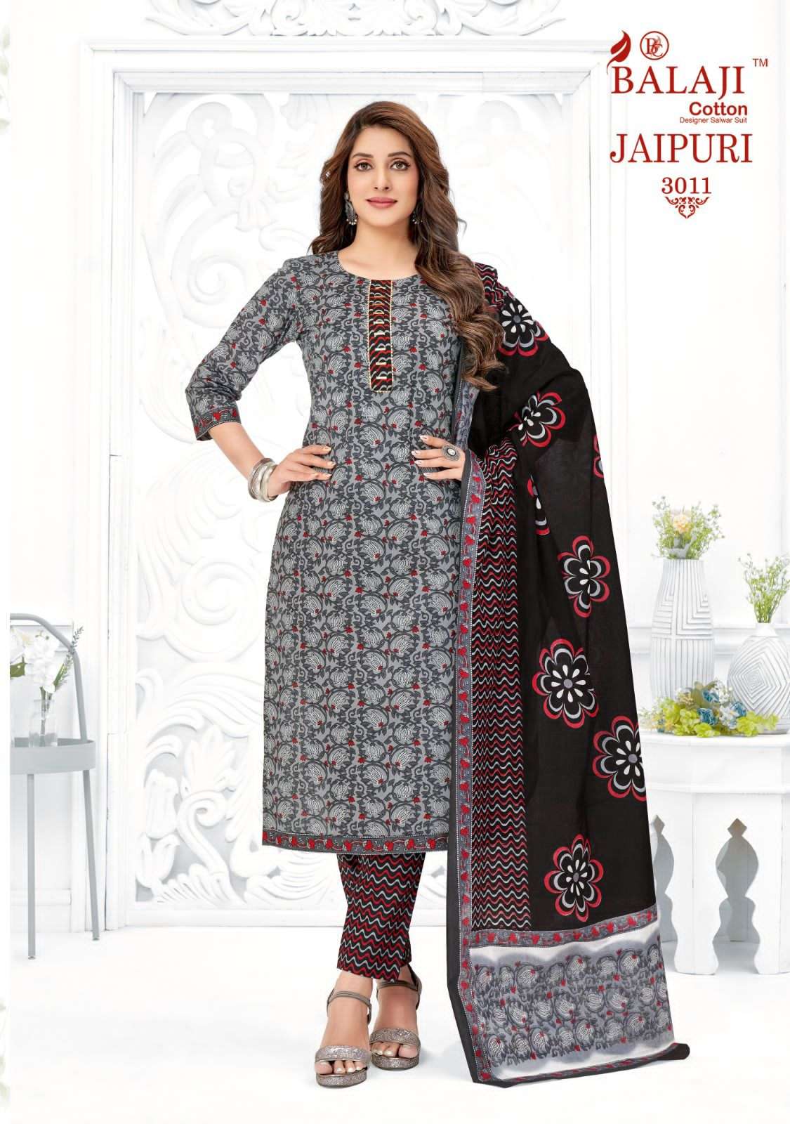 Jaipuri Vol-3 By Balaji Cotton 3001 To 3012 Series Indian Traditional Wear Collection Beautiful Stylish Fancy Colorful Party Wear & Occasional Wear Pure Cotton Print Dresses At Wholesale Price