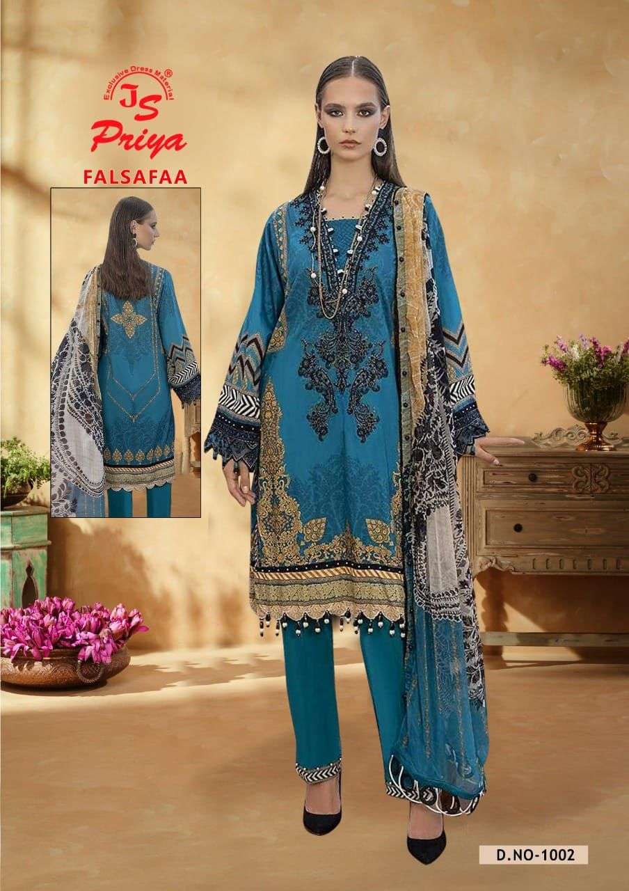 Falsafaa By J S Priya 1001 To 1008 Series Beautiful Stylish Suits Fancy Colorful Casual Wear & Ethnic Wear & Ready To Wear Rayon Satin Print Dresses At Wholesale Price