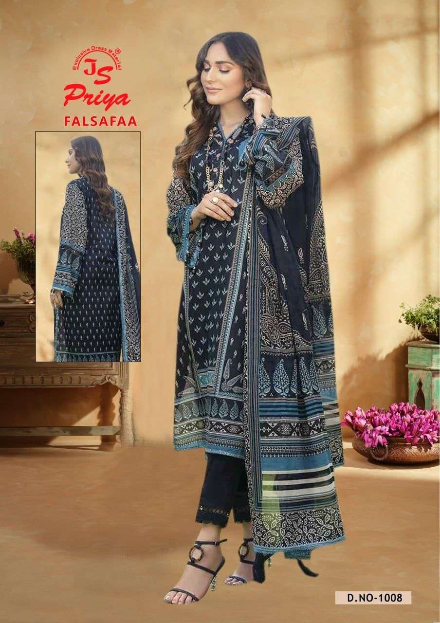 Falsafaa By J S Priya 1001 To 1008 Series Beautiful Stylish Suits Fancy Colorful Casual Wear & Ethnic Wear & Ready To Wear Rayon Satin Print Dresses At Wholesale Price
