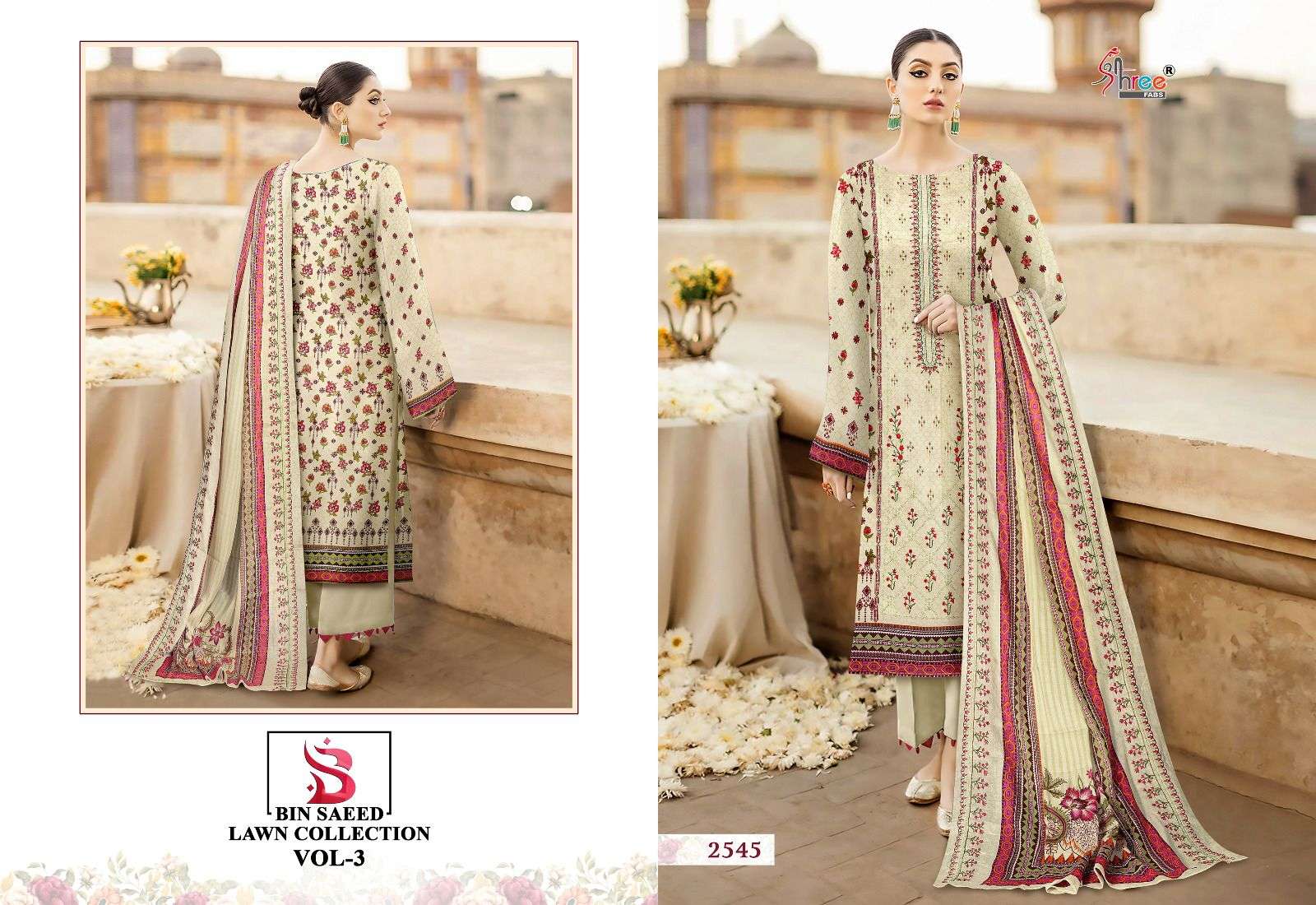 Bin Saeed Lawn Collection Vol-3 By Shree Fabs 2543 To 2548 Series Beautiful Pakistani Suits Colorful Stylish Fancy Casual Wear & Ethnic Wear Pure Lawn Embroidered Dresses At Wholesale Price