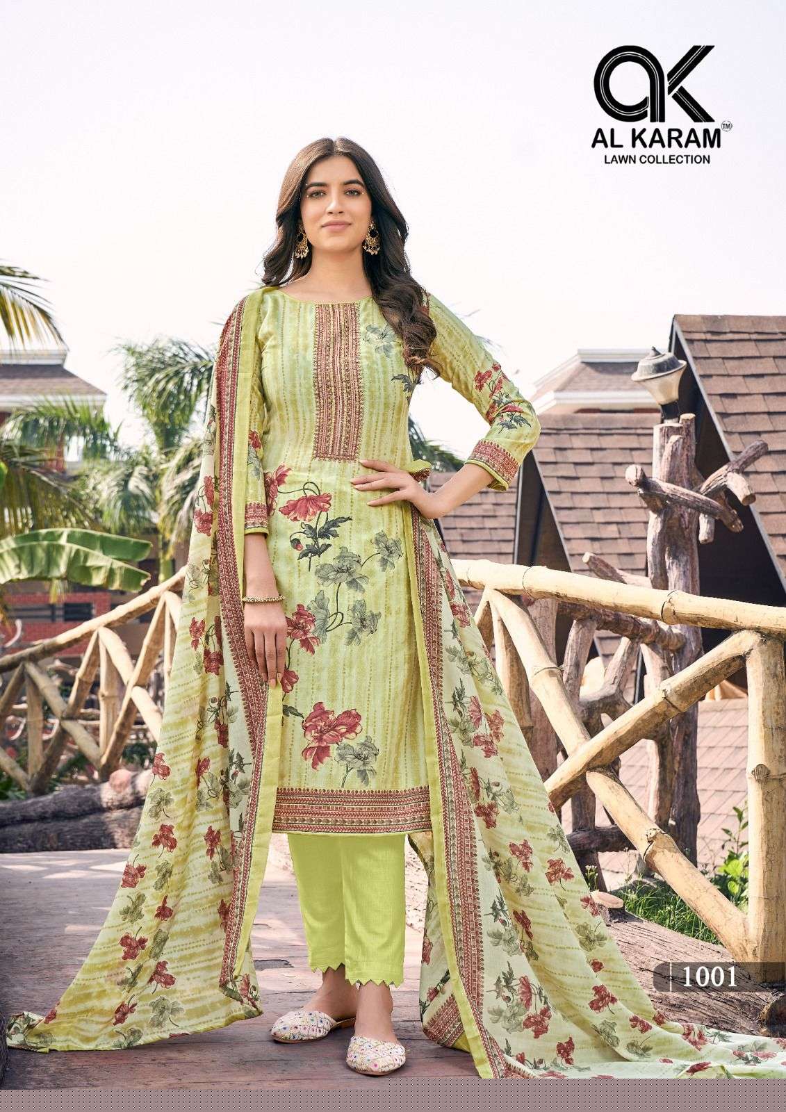 Shanaya By Al Karam Lawn Collection 1001 To 1008 Series Beautiful Suits Stylish Colorful Fancy Casual Wear & Ethnic Wear Cotton Print Dresses At Wholesale Price