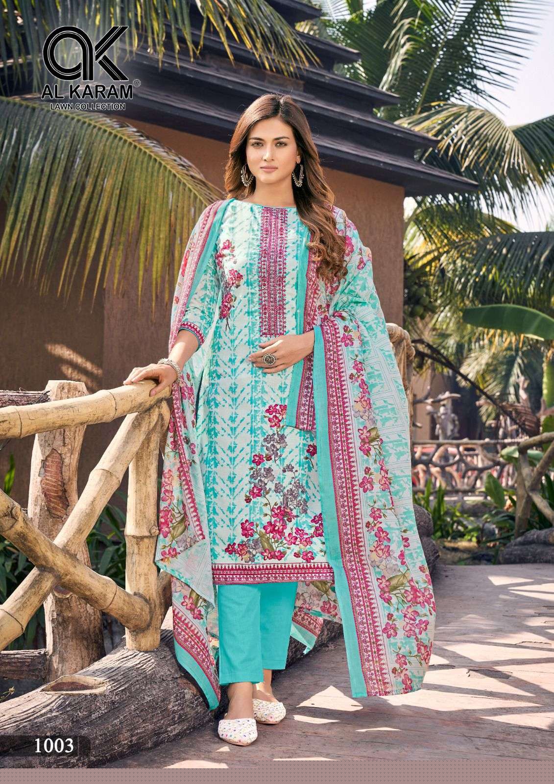 Shanaya By Al Karam Lawn Collection 1001 To 1008 Series Beautiful Suits Stylish Colorful Fancy Casual Wear & Ethnic Wear Cotton Print Dresses At Wholesale Price