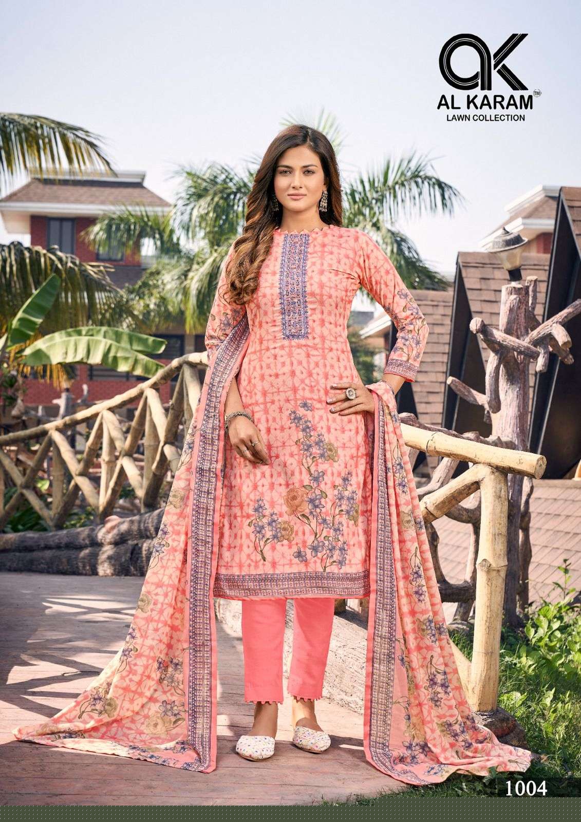 Shanaya By Al Karam Lawn Collection 1001 To 1008 Series Beautiful Suits Stylish Colorful Fancy Casual Wear & Ethnic Wear Cotton Print Dresses At Wholesale Price