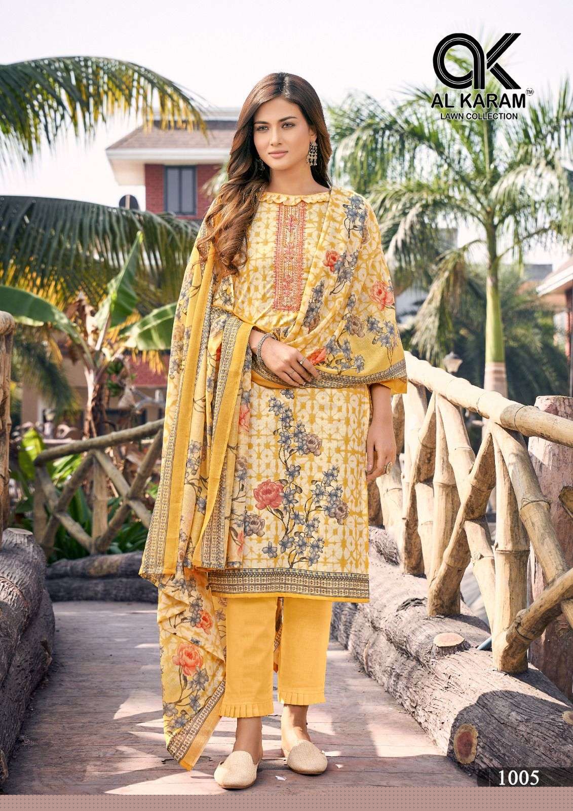 Shanaya By Al Karam Lawn Collection 1001 To 1008 Series Beautiful Suits Stylish Colorful Fancy Casual Wear & Ethnic Wear Cotton Print Dresses At Wholesale Price