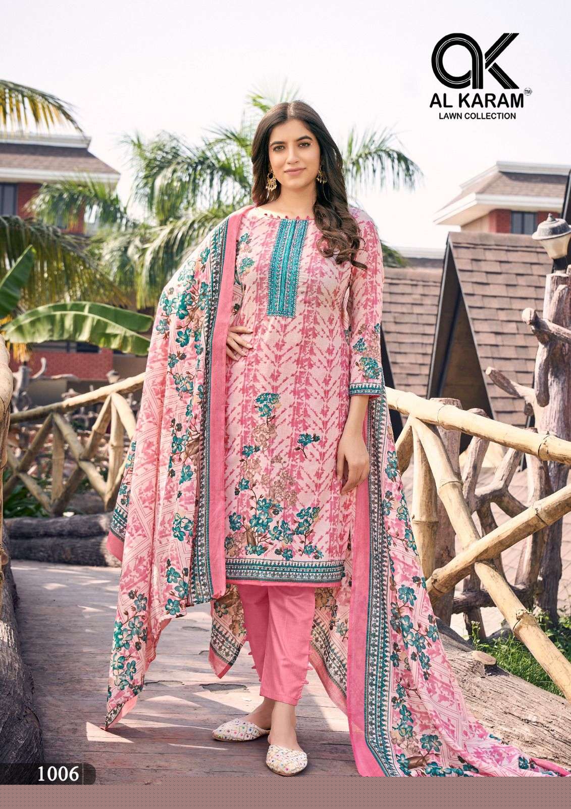 Shanaya By Al Karam Lawn Collection 1001 To 1008 Series Beautiful Suits Stylish Colorful Fancy Casual Wear & Ethnic Wear Cotton Print Dresses At Wholesale Price