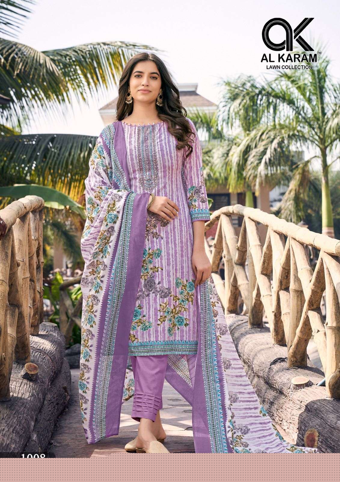 Shanaya By Al Karam Lawn Collection 1001 To 1008 Series Beautiful Suits Stylish Colorful Fancy Casual Wear & Ethnic Wear Cotton Print Dresses At Wholesale Price