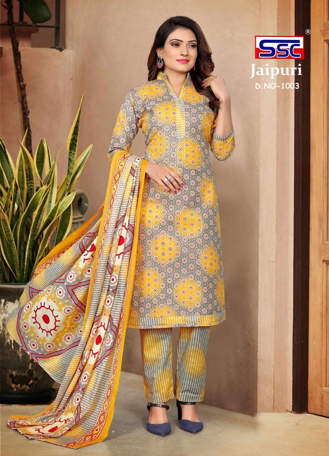Jaipuri By Shree Shanti Creation 1001 To 1012 Series Beautiful Suits Colorful Stylish Fancy Casual Wear & Ethnic Wear Soft Cotton Print Dresses At Wholesale Price