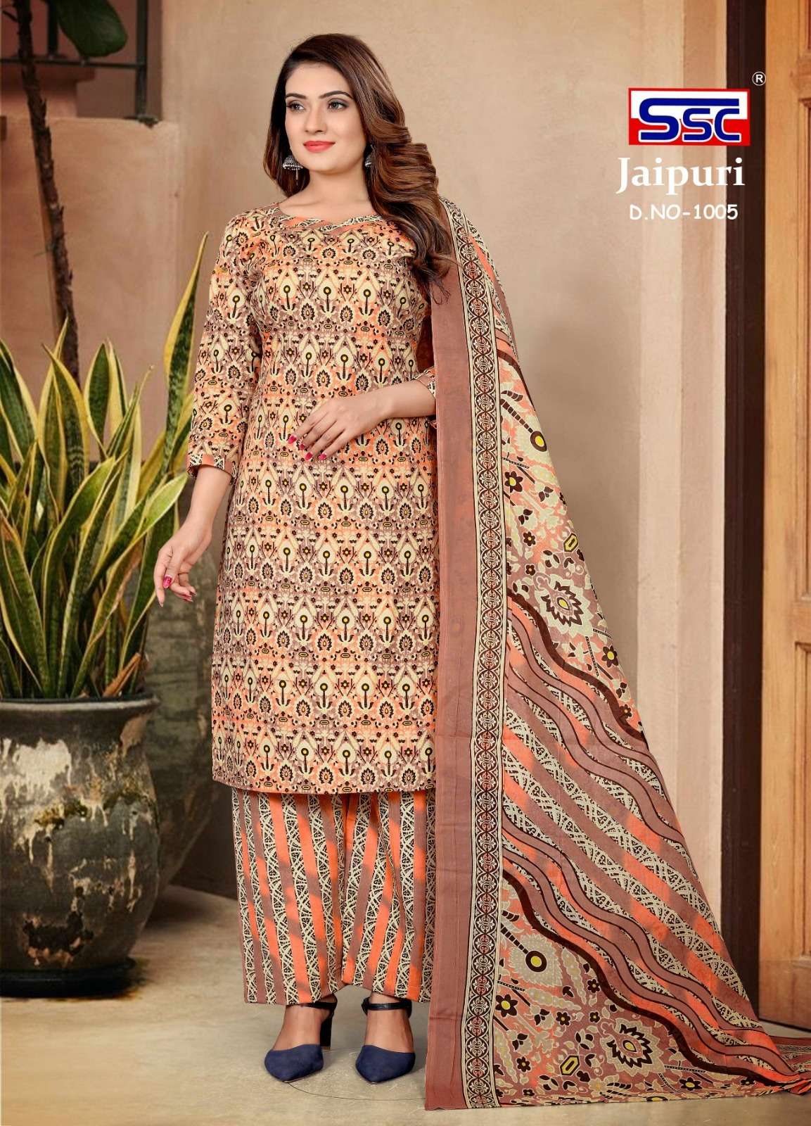 Jaipuri By Shree Shanti Creation 1001 To 1012 Series Beautiful Suits Colorful Stylish Fancy Casual Wear & Ethnic Wear Soft Cotton Print Dresses At Wholesale Price