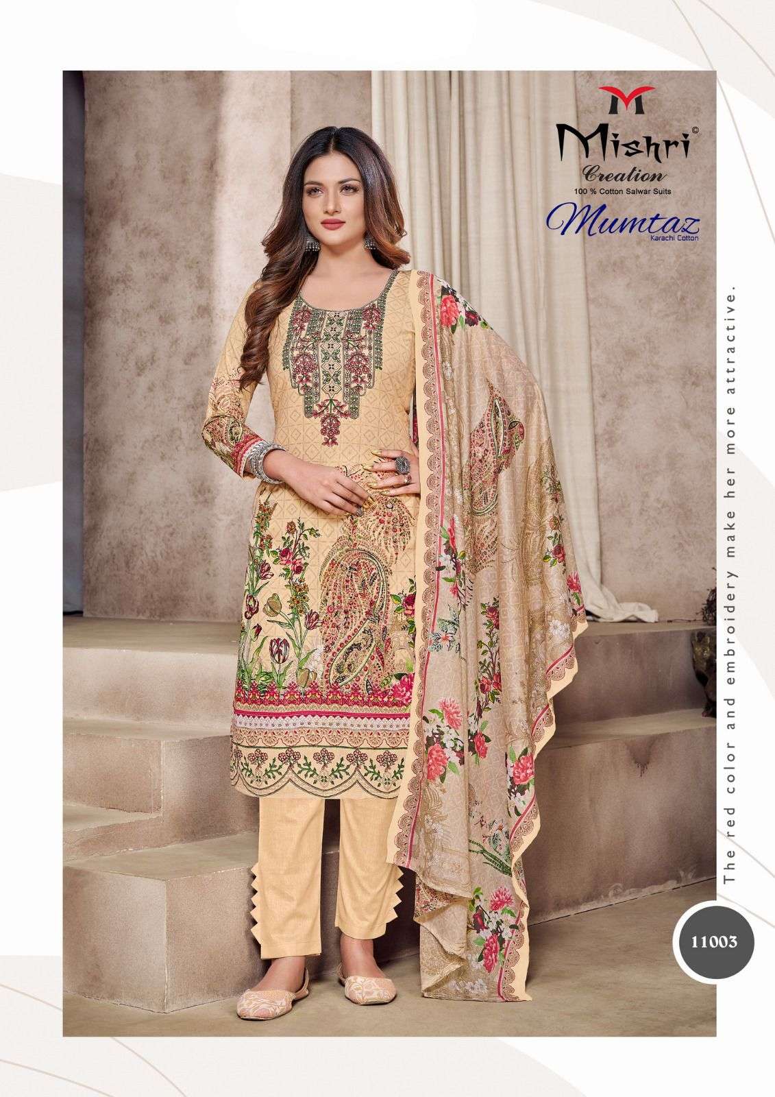 Mumtaz Vol-11 By Mishri 11001 To 11006 Series Beautiful Suits Colorful Stylish Fancy Casual Wear & Ethnic Wear Soft Cotton Print Dresses At Wholesale Price