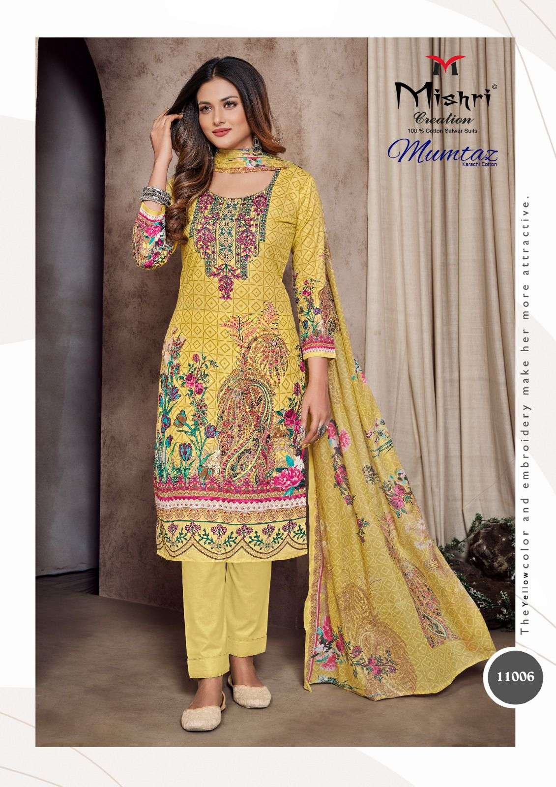 Mumtaz Vol-11 By Mishri 11001 To 11006 Series Beautiful Suits Colorful Stylish Fancy Casual Wear & Ethnic Wear Soft Cotton Print Dresses At Wholesale Price