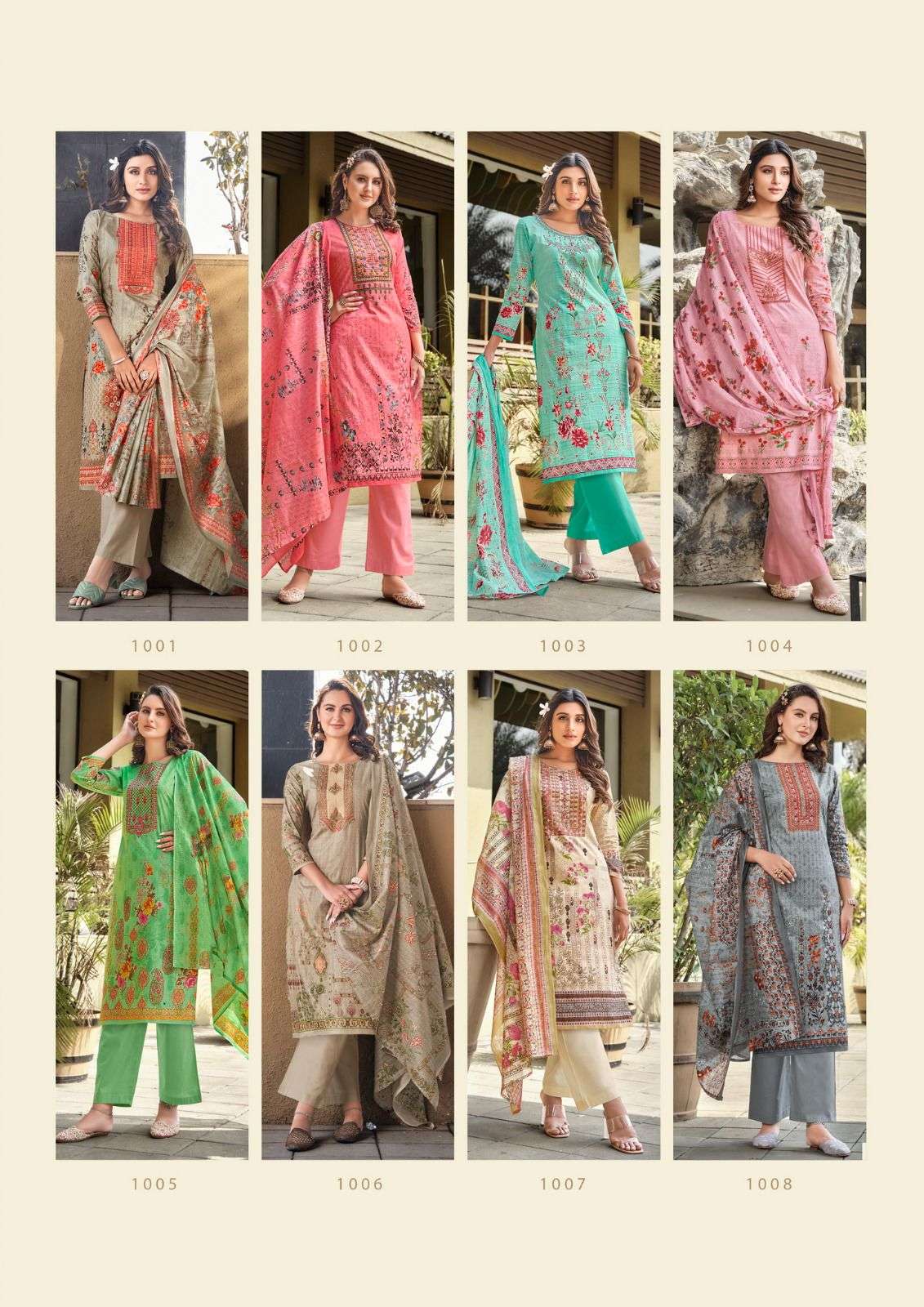 Muskan By Yashika Trends 1001 To 1008 Series Beautiful Stylish Suits Fancy Colorful Casual Wear & Ethnic Wear & Ready To Wear Heavy Cotton Printed Dresses At Wholesale Price