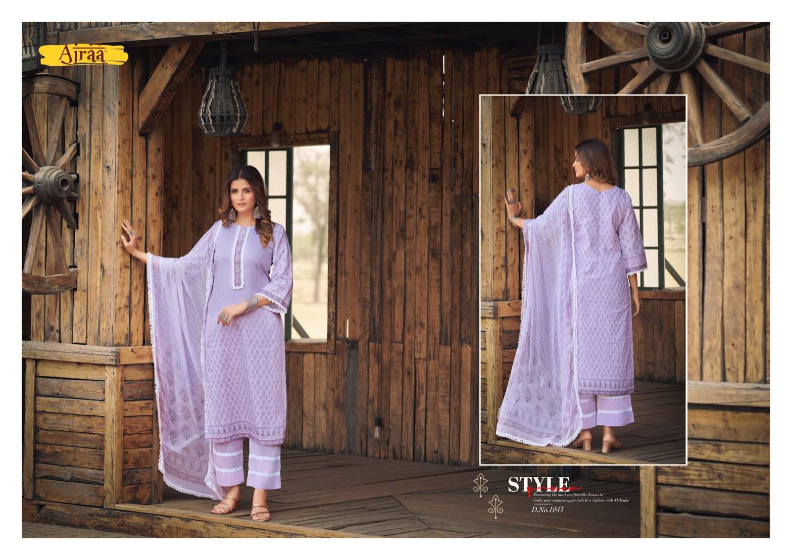 Sarthi By Ajraa 1041 To 1046 Series Beautiful Patiyala Suits Colorful Stylish Fancy Casual Wear & Ethnic Wear Lawn Cotton Print Dresses At Wholesale Price