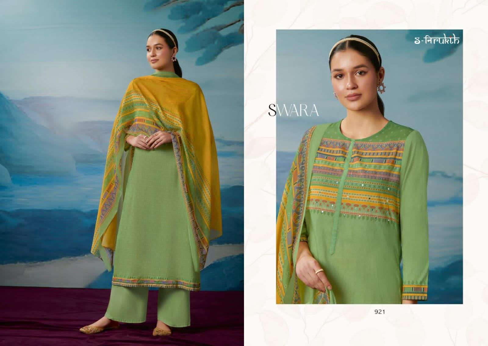 Swara By S-Nirukth Beautiful Suits Colorful Stylish Fancy Casual Wear Cotton Print With Work Dresses At Wholesale Price