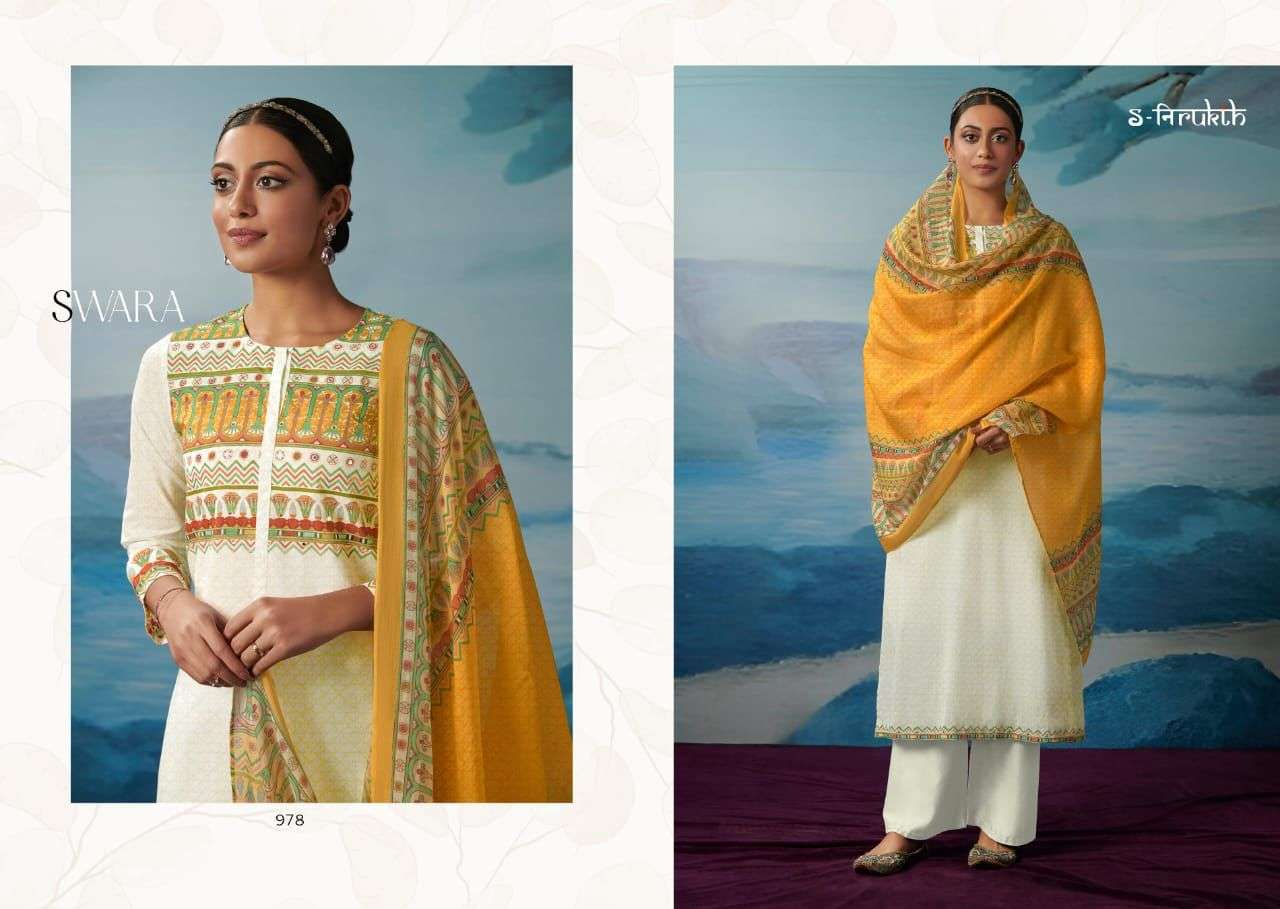 Swara By S-Nirukth Beautiful Suits Colorful Stylish Fancy Casual Wear Cotton Print With Work Dresses At Wholesale Price