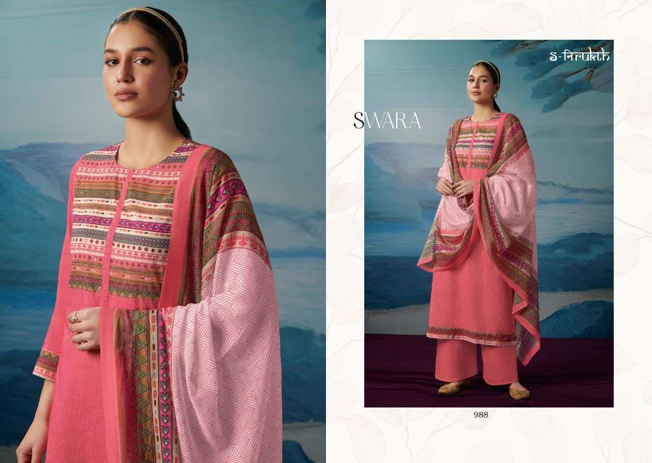 Swara By S-Nirukth Beautiful Suits Colorful Stylish Fancy Casual Wear Cotton Print With Work Dresses At Wholesale Price