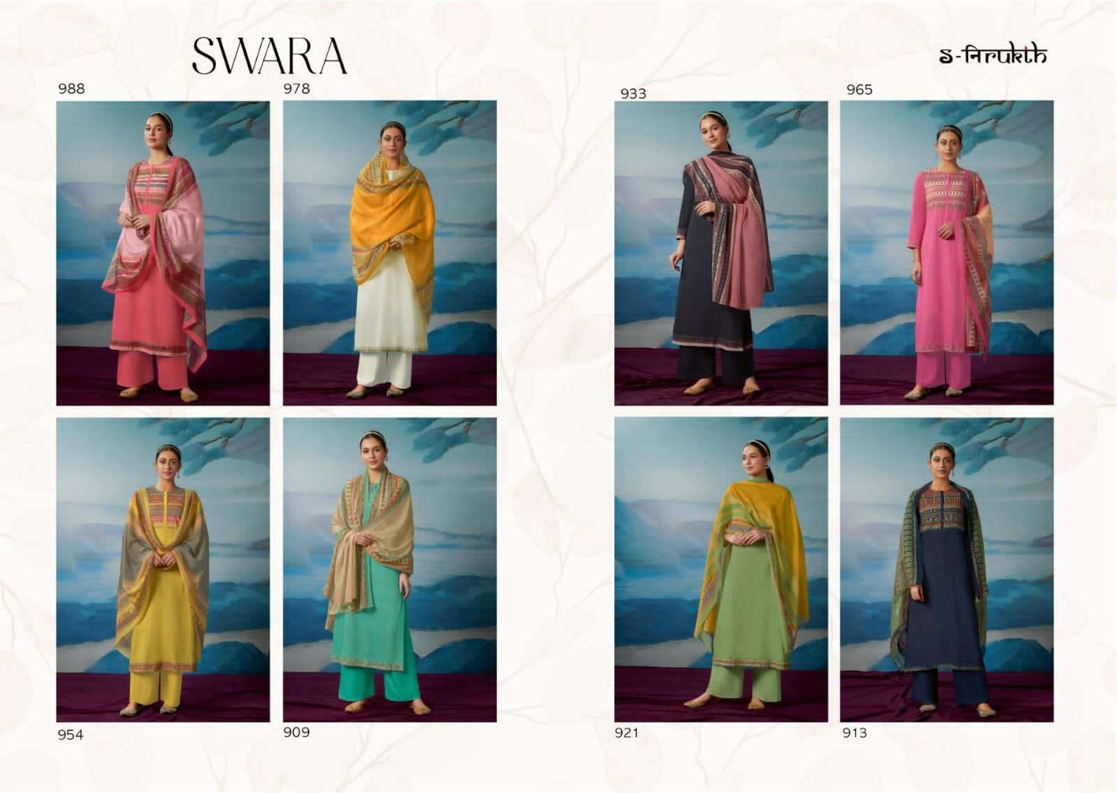 Swara By S-Nirukth Beautiful Suits Colorful Stylish Fancy Casual Wear Cotton Print With Work Dresses At Wholesale Price