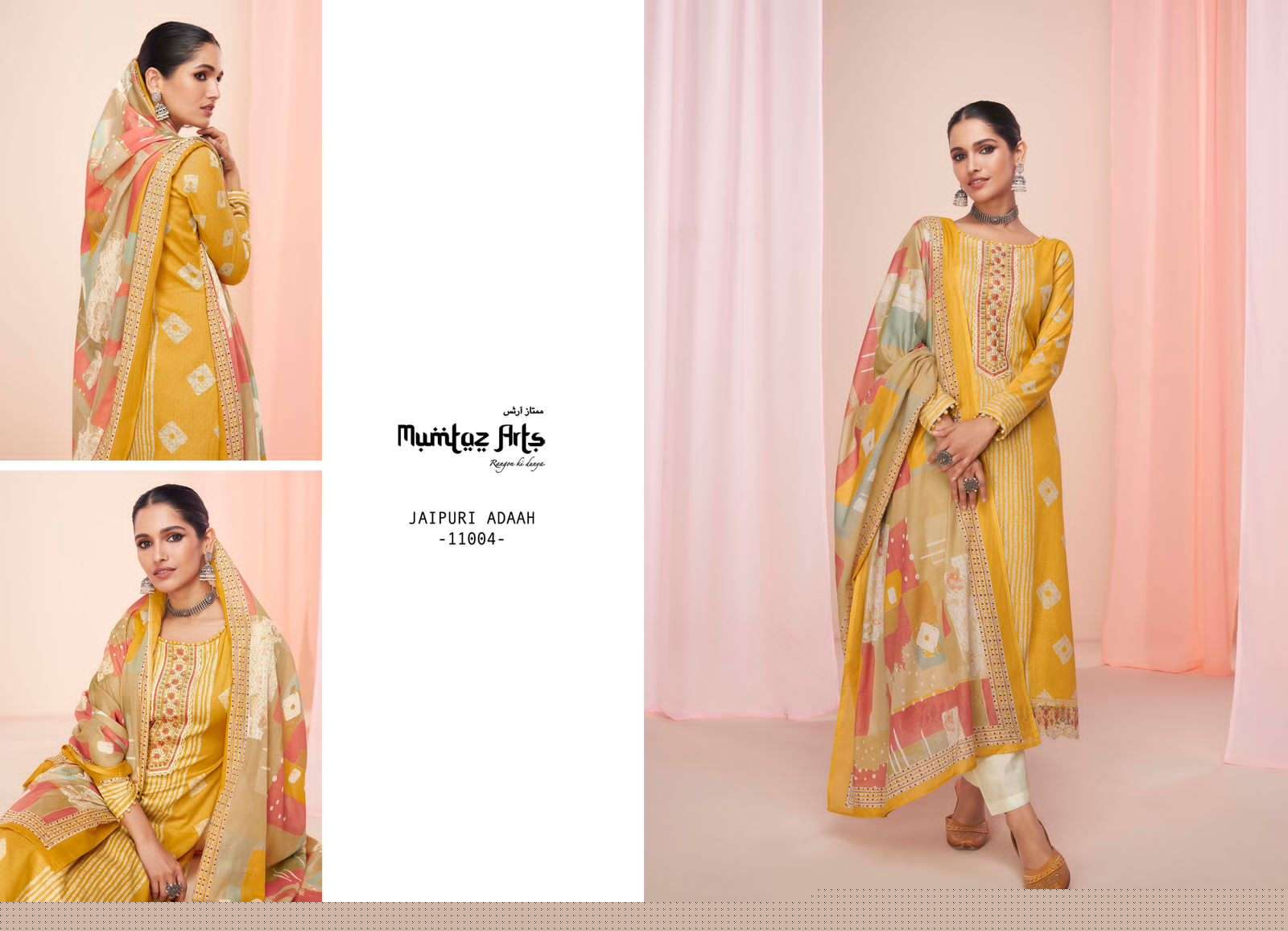 Jaipuri Adaah By Mumtaz Arts 11001 To 11008 Series Beautiful Suits Colorful Stylish Fancy Casual Wear & Ethnic Wear Pure Lawn Digital Print Dresses At Wholesale Price