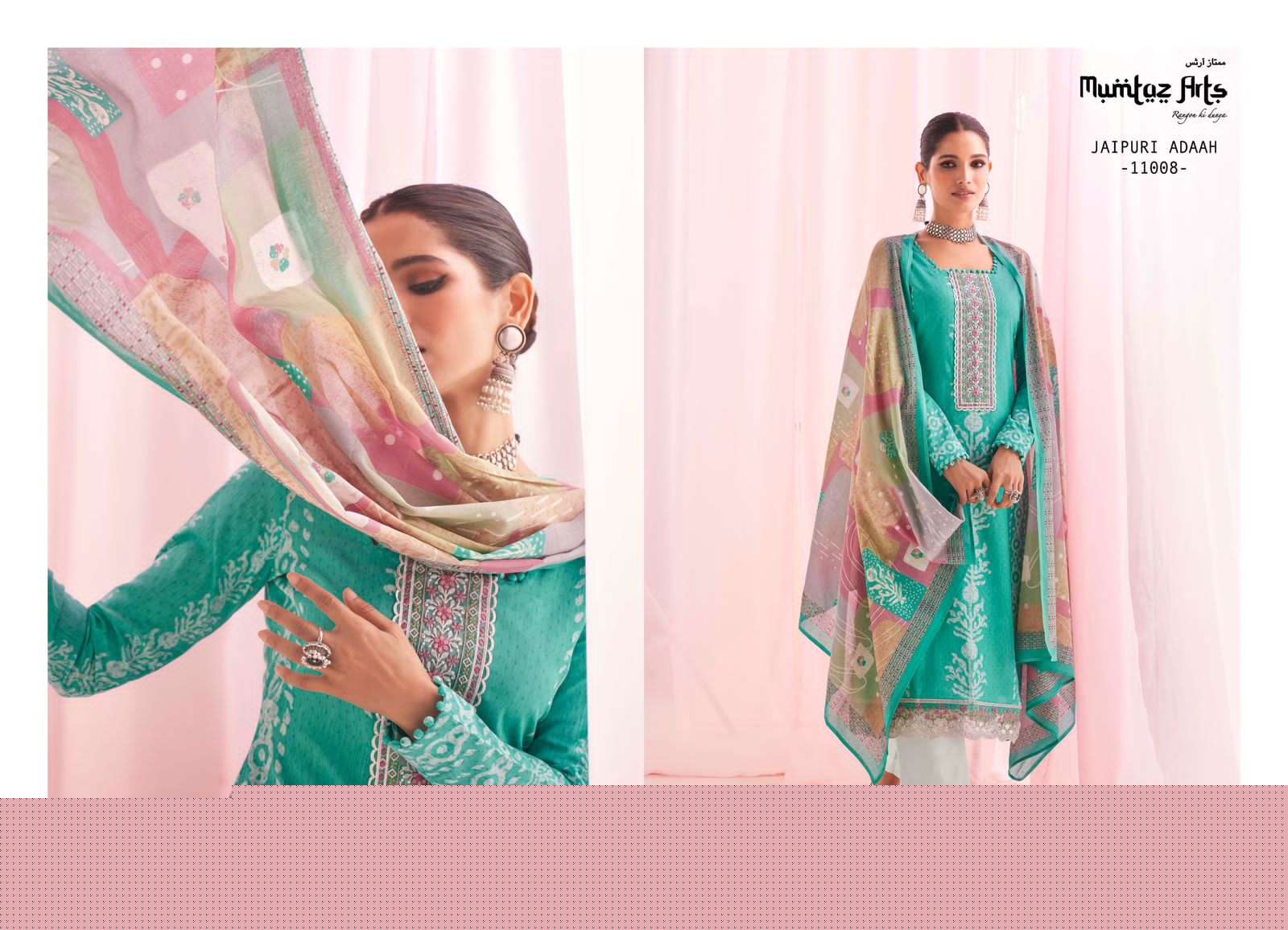Jaipuri Adaah By Mumtaz Arts 11001 To 11008 Series Beautiful Suits Colorful Stylish Fancy Casual Wear & Ethnic Wear Pure Lawn Digital Print Dresses At Wholesale Price