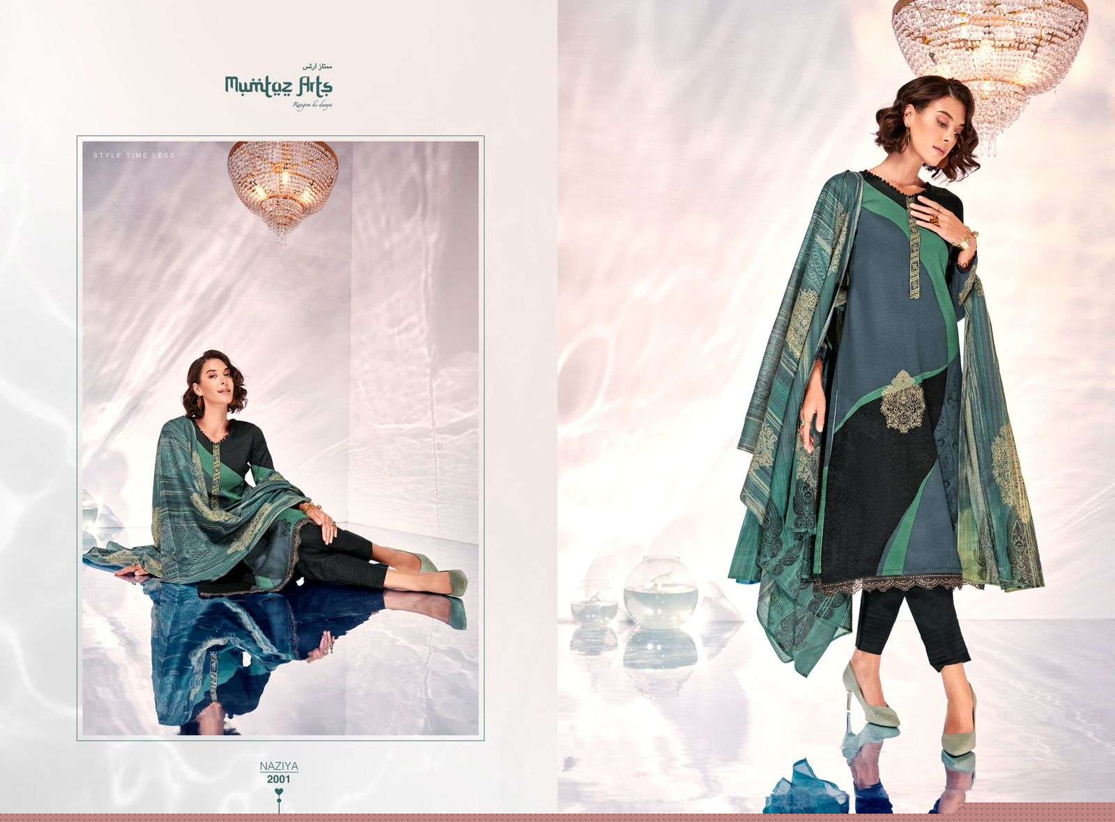 Naziya By Mumtaz Arts 2001 To 2008 Series Beautiful Winter Suits Colorful Stylish Fancy Casual Wear & Ethnic Wear Pure Jam Satin Print With Embroidered Dresses At Wholesale Price