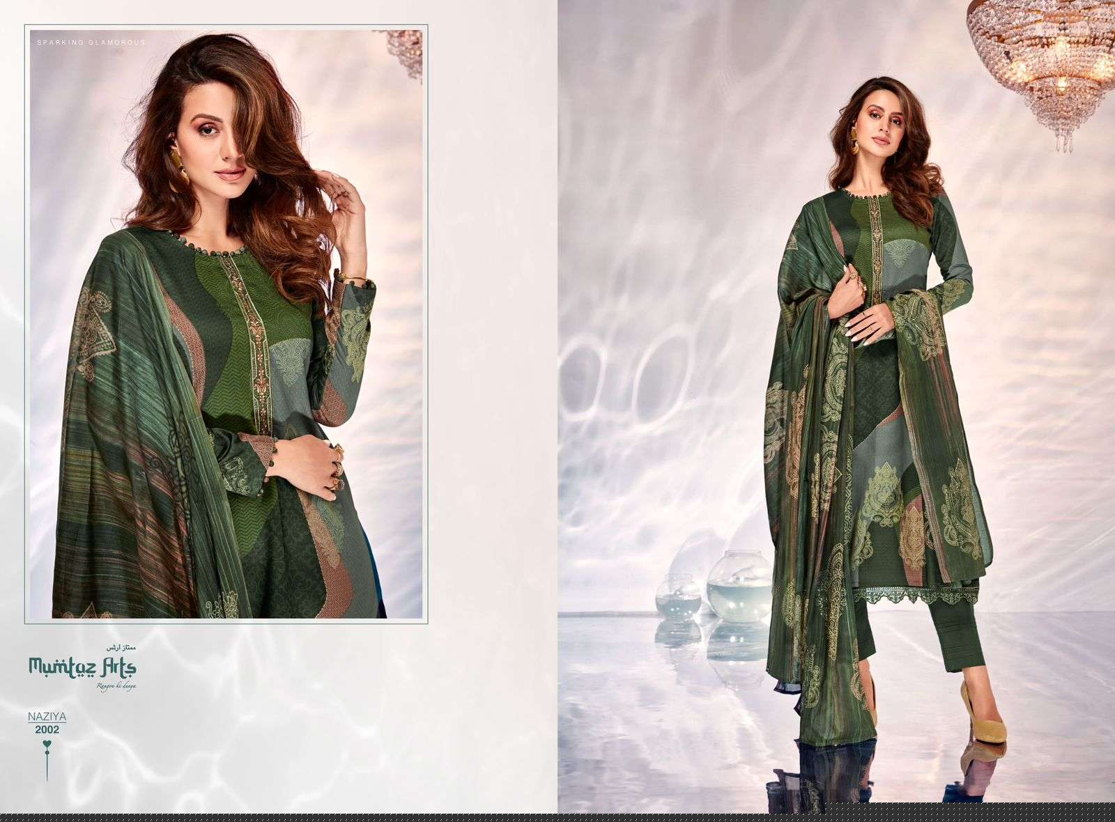 Naziya By Mumtaz Arts 2001 To 2008 Series Beautiful Winter Suits Colorful Stylish Fancy Casual Wear & Ethnic Wear Pure Jam Satin Print With Embroidered Dresses At Wholesale Price