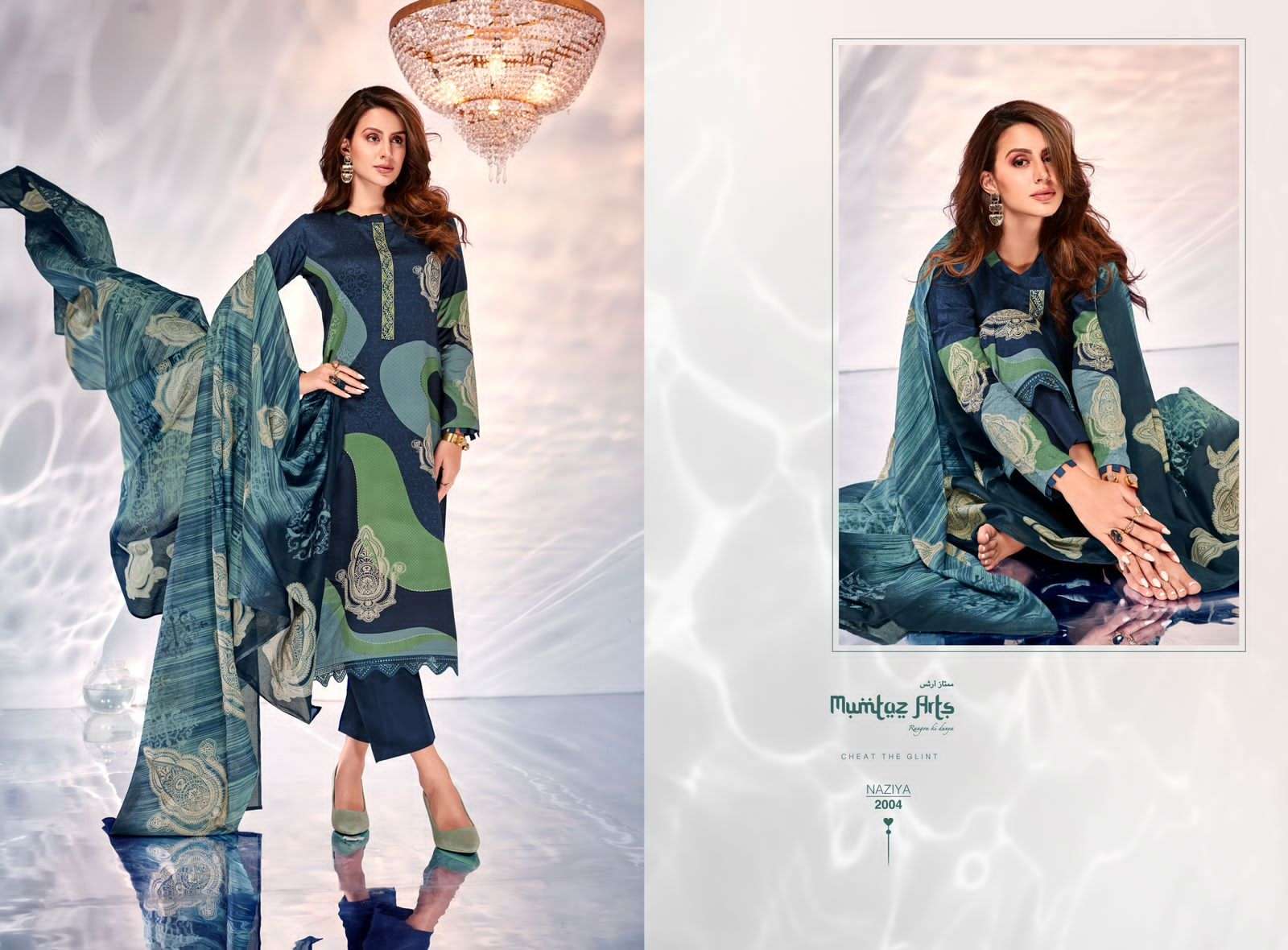Naziya By Mumtaz Arts 2001 To 2008 Series Beautiful Winter Suits Colorful Stylish Fancy Casual Wear & Ethnic Wear Pure Jam Satin Print With Embroidered Dresses At Wholesale Price