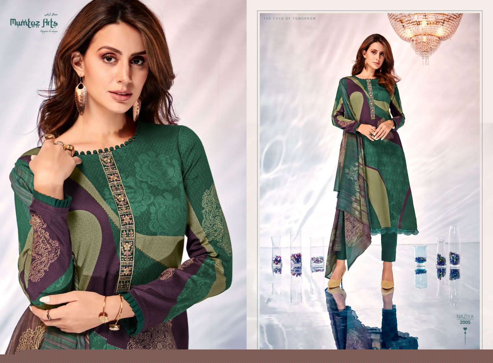 Naziya By Mumtaz Arts 2001 To 2008 Series Beautiful Winter Suits Colorful Stylish Fancy Casual Wear & Ethnic Wear Pure Jam Satin Print With Embroidered Dresses At Wholesale Price