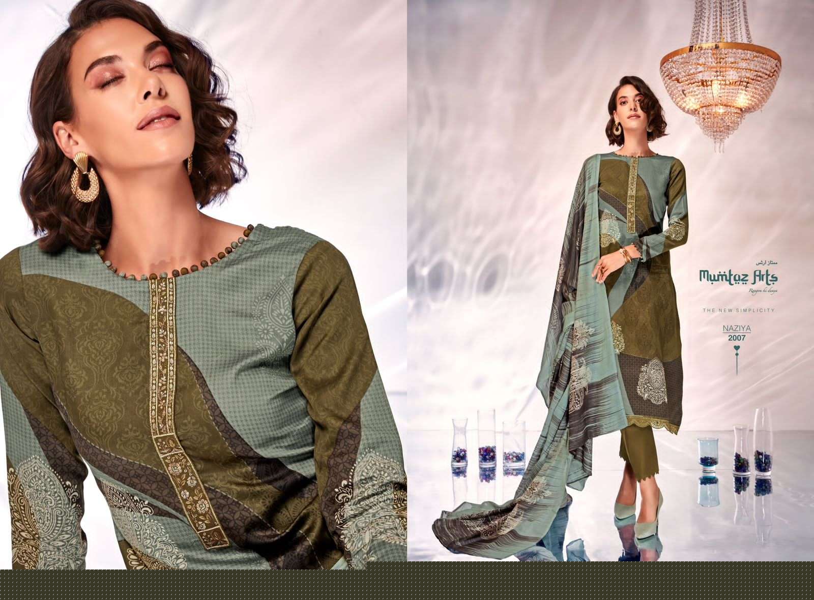 Naziya By Mumtaz Arts 2001 To 2008 Series Beautiful Winter Suits Colorful Stylish Fancy Casual Wear & Ethnic Wear Pure Jam Satin Print With Embroidered Dresses At Wholesale Price