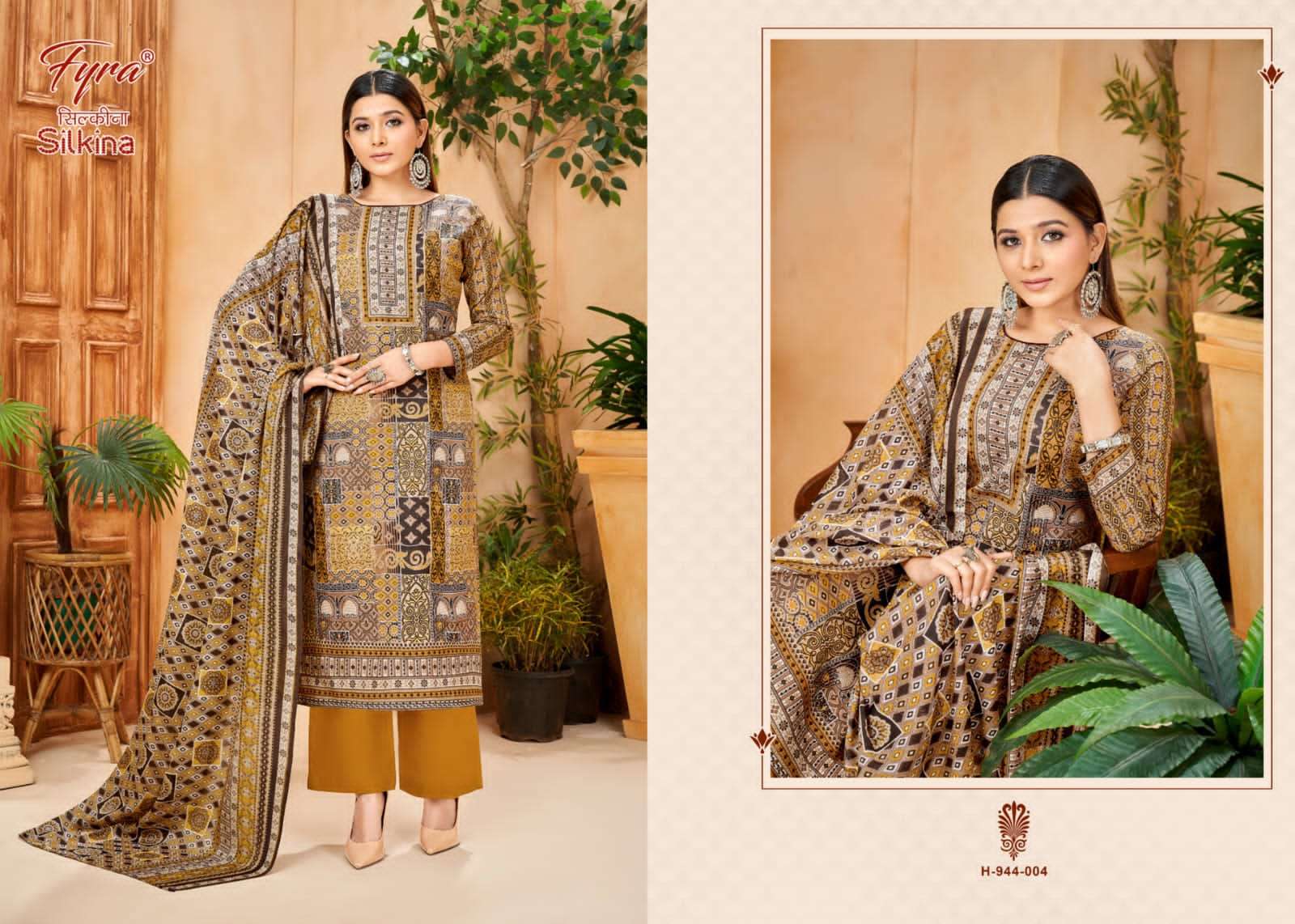 Silkina By Fyra 944-001 To 944-010 Series Beautiful Suits Colorful Stylish Fancy Casual Wear Pure Cotton Print With Work Dresses At Wholesale Price