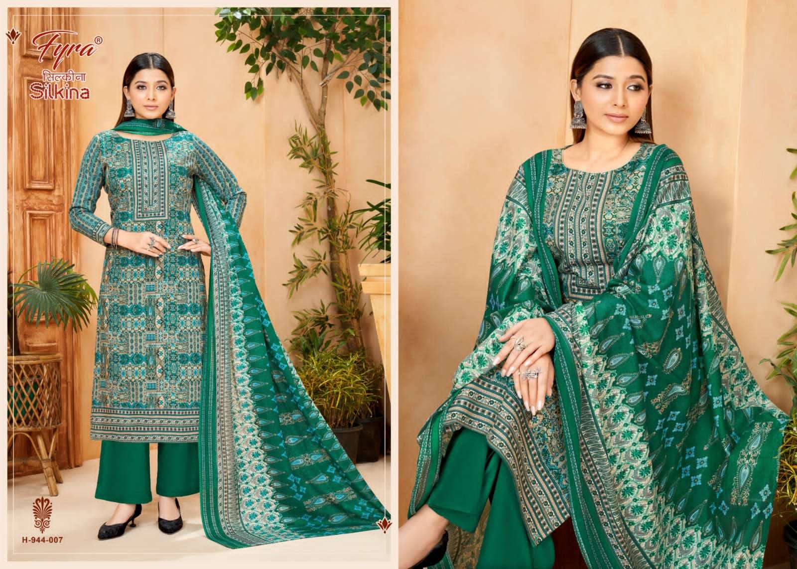 Silkina By Fyra 944-001 To 944-010 Series Beautiful Suits Colorful Stylish Fancy Casual Wear Pure Cotton Print With Work Dresses At Wholesale Price