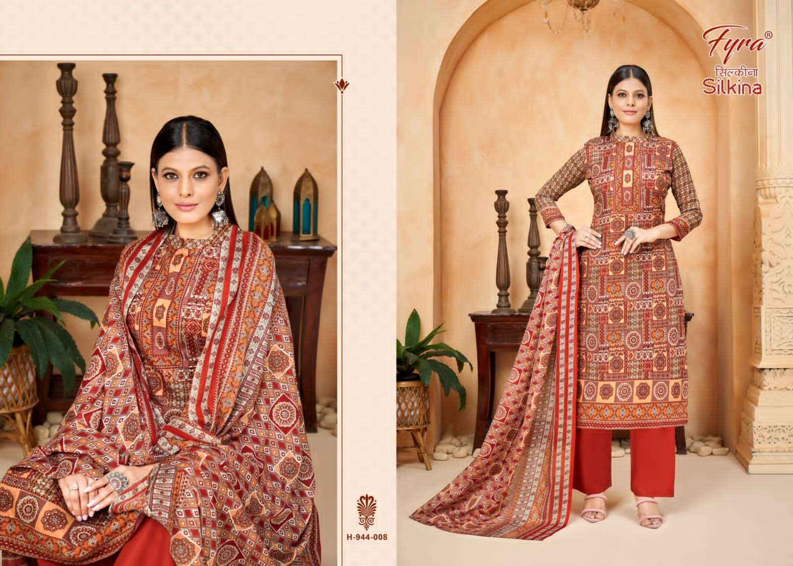 Silkina By Fyra 944-001 To 944-010 Series Beautiful Suits Colorful Stylish Fancy Casual Wear Pure Cotton Print With Work Dresses At Wholesale Price