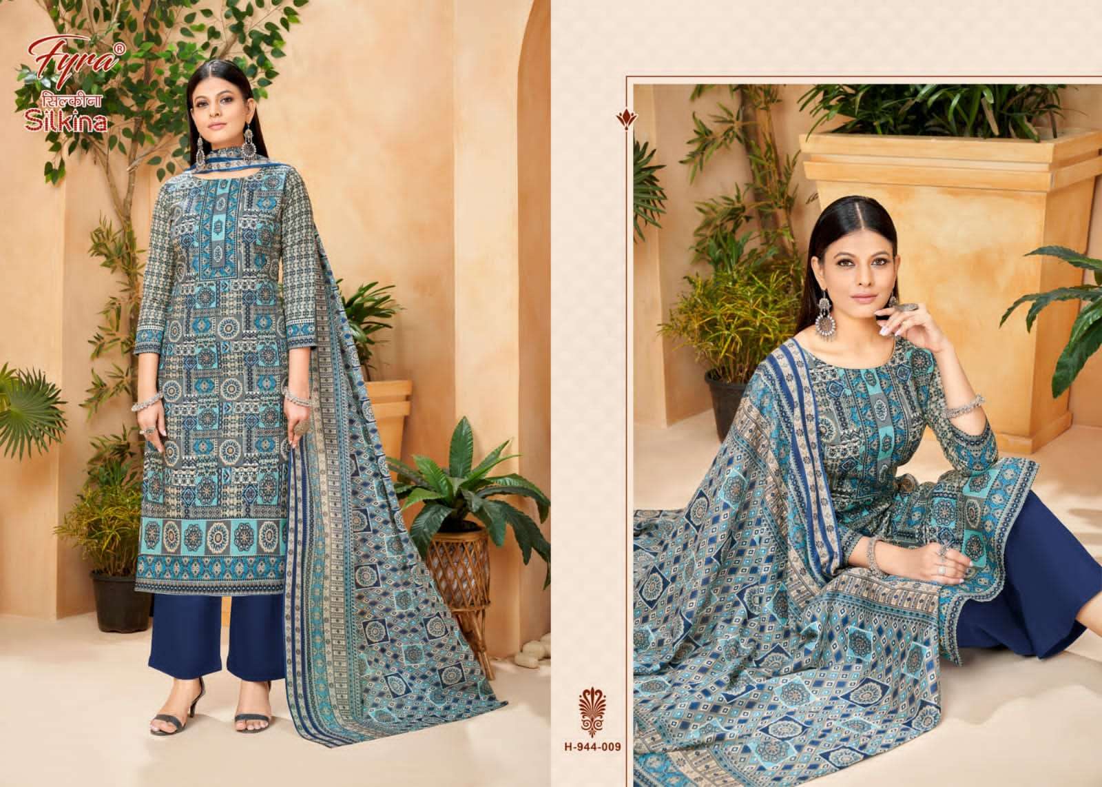 Silkina By Fyra 944-001 To 944-010 Series Beautiful Suits Colorful Stylish Fancy Casual Wear Pure Cotton Print With Work Dresses At Wholesale Price