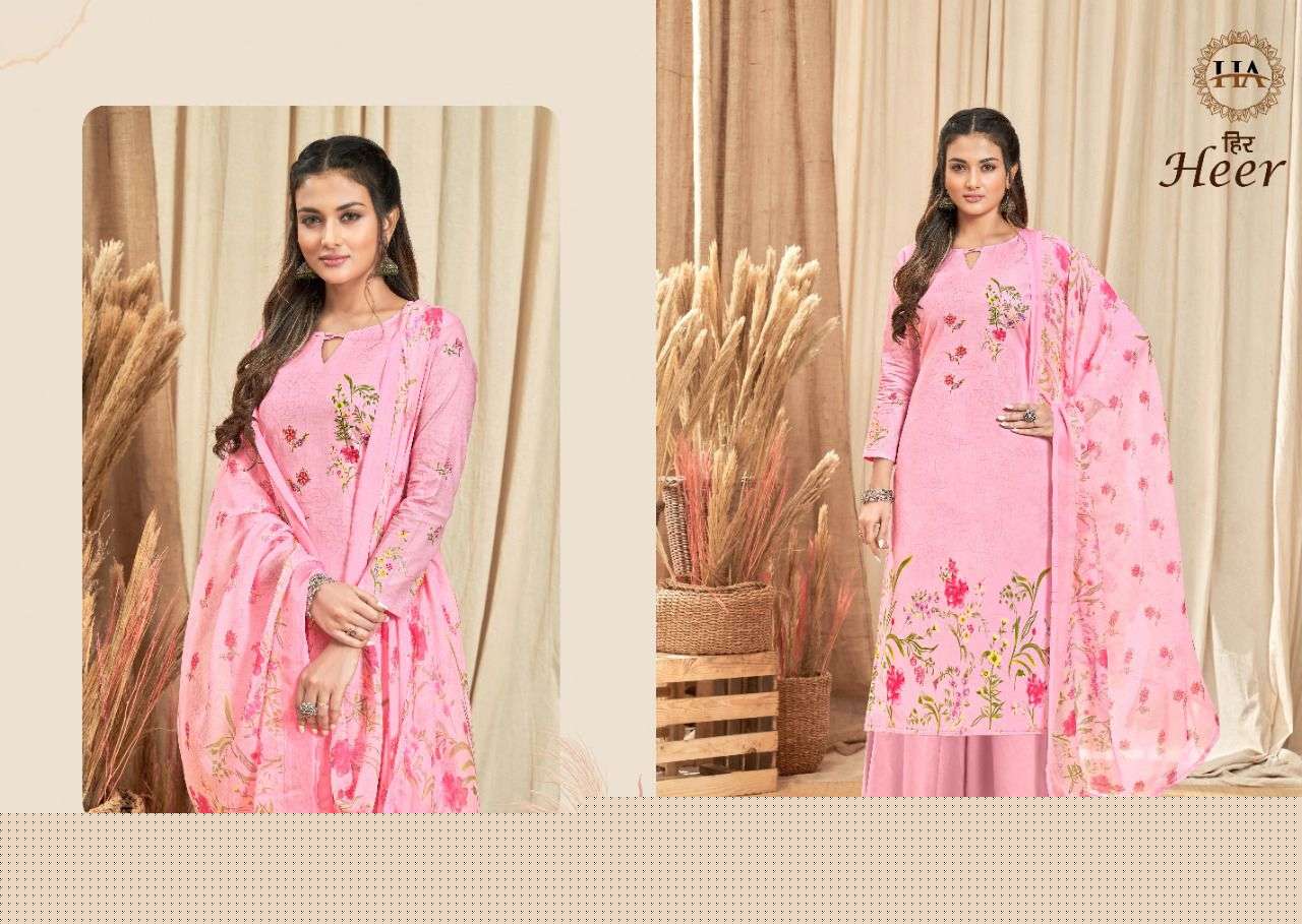 Heer By Harshit Fashion Hub 966-001 To 966-008 Series Designer Festive Suits Beautiful Stylish Fancy Colorful Party Wear & Occasional Wear Pure Cambric Embroidered Dresses At Wholesale Price