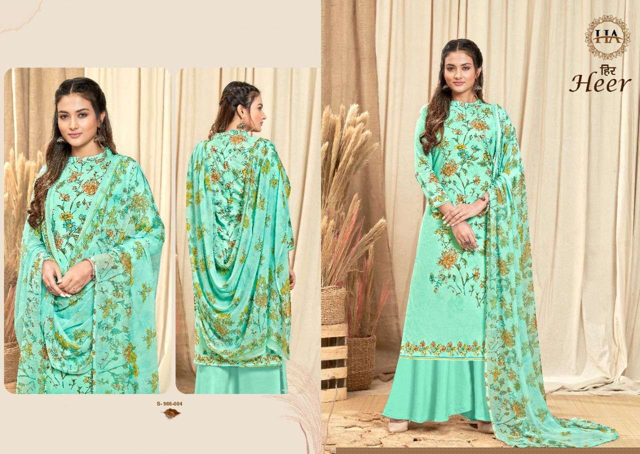 Heer By Harshit Fashion Hub 966-001 To 966-008 Series Designer Festive Suits Beautiful Stylish Fancy Colorful Party Wear & Occasional Wear Pure Cambric Embroidered Dresses At Wholesale Price