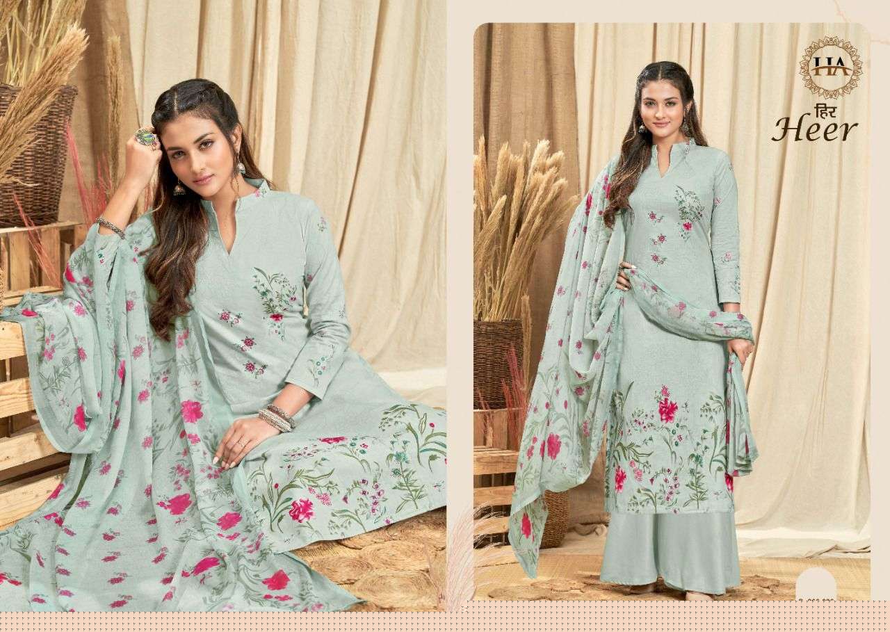 Heer By Harshit Fashion Hub 966-001 To 966-008 Series Designer Festive Suits Beautiful Stylish Fancy Colorful Party Wear & Occasional Wear Pure Cambric Embroidered Dresses At Wholesale Price