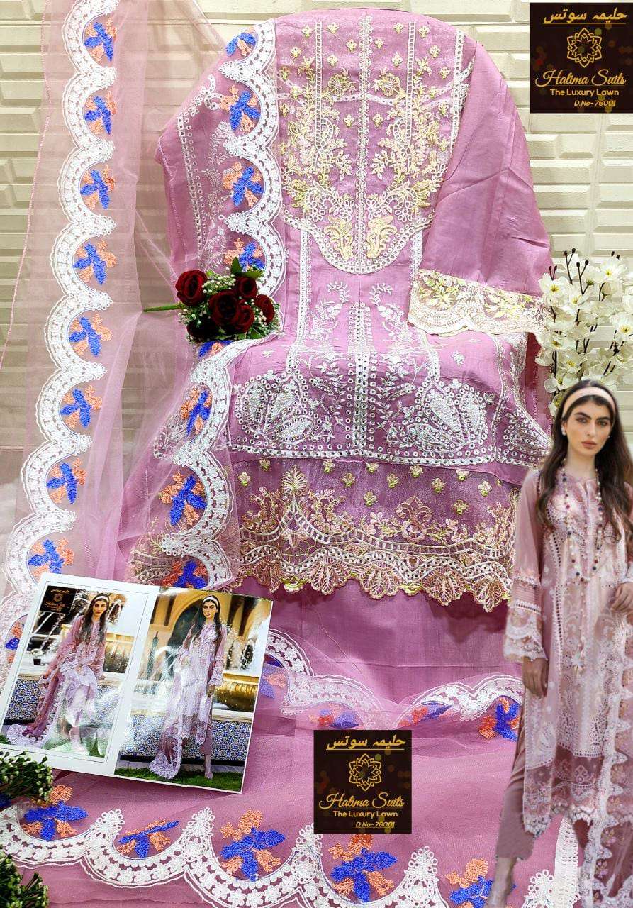 Halima Hit Design 76001 By Fashid Wholesale Designer Pakistani Suits Beautiful Fancy Colorful Stylish Party Wear & Occasional Wear Cotton Lawn Embroidered Dresses At Wholesale Price