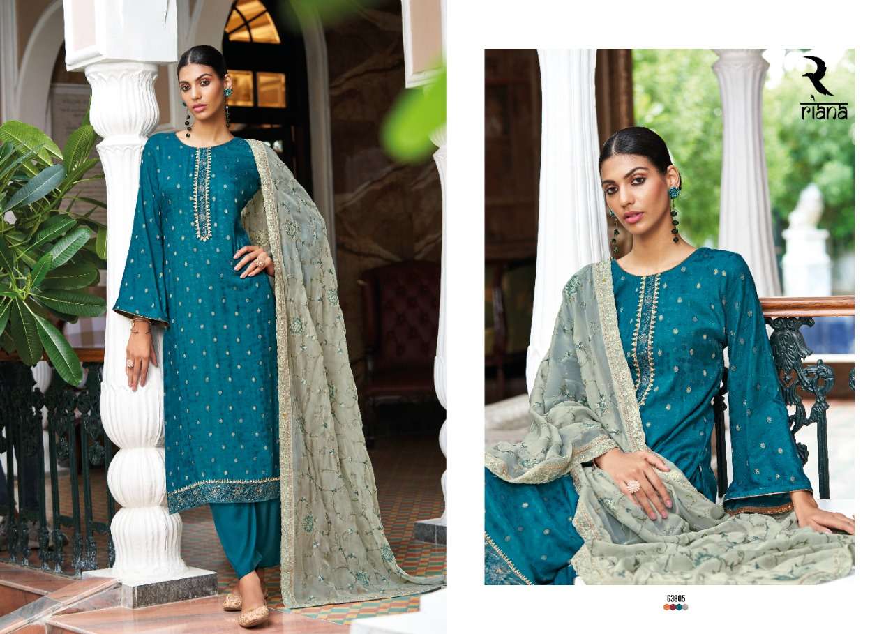Sanaaya By Riana 63800 To 63805 Series Beautiful Suits Stylish Fancy Colorful Party Wear & Occasional Wear Pure Jacquard Print Dresses At Wholesale Price