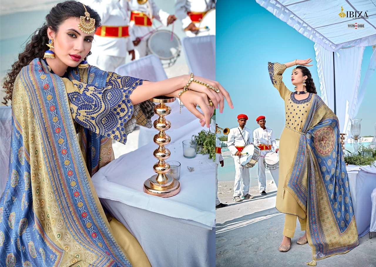 Shehr-E-Yaar By Ibiza 11177 To 11184 Series Beautiful Suits Stylish Colorful Fancy Casual Wear & Ethnic Wear Pure Silk Embroidered Dresses At Wholesale Price