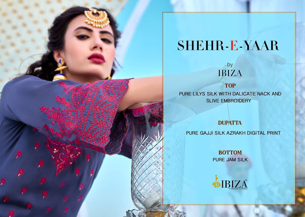 Shehr-E-Yaar By Ibiza 11177 To 11184 Series Beautiful Suits Stylish Colorful Fancy Casual Wear & Ethnic Wear Pure Silk Embroidered Dresses At Wholesale Price