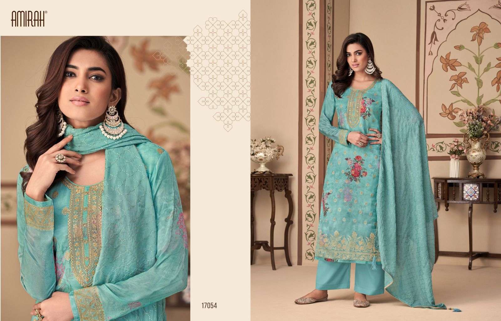 Feeza By Amirah 17051 To 17056 Series Beautiful Suits Colorful Stylish Fancy Casual Wear & Ethnic Wear Pure Silk Jacquard Dresses At Wholesale Price