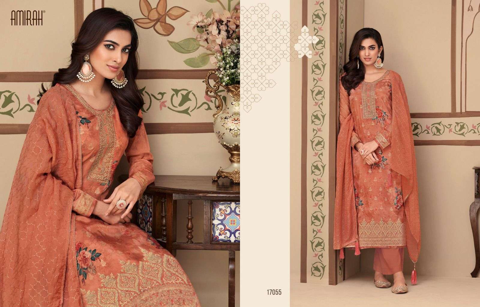 Feeza By Amirah 17051 To 17056 Series Beautiful Suits Colorful Stylish Fancy Casual Wear & Ethnic Wear Pure Silk Jacquard Dresses At Wholesale Price