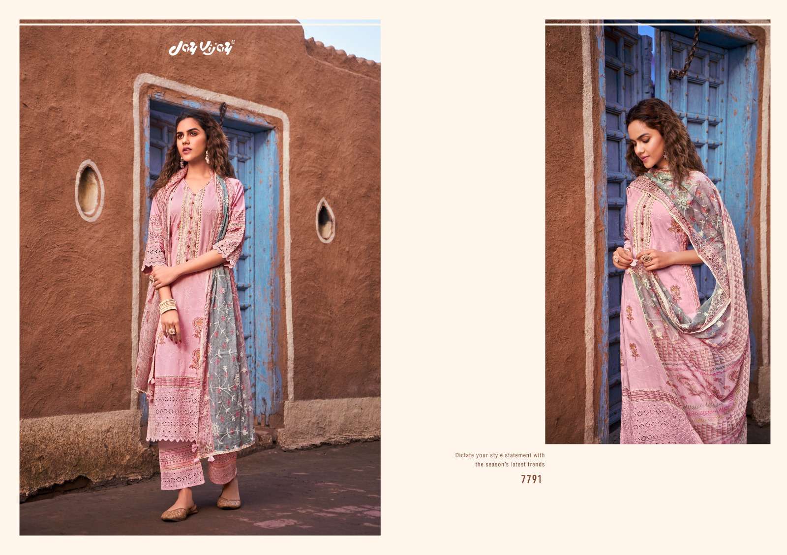 Purvai By Jay Vijay Prints 7791 To 7799 Series Designer Festive Suits Collection Beautiful Stylish Colorful Fancy Party Wear & Occasional Wear Pure Cotton Dresses At Wholesale Price