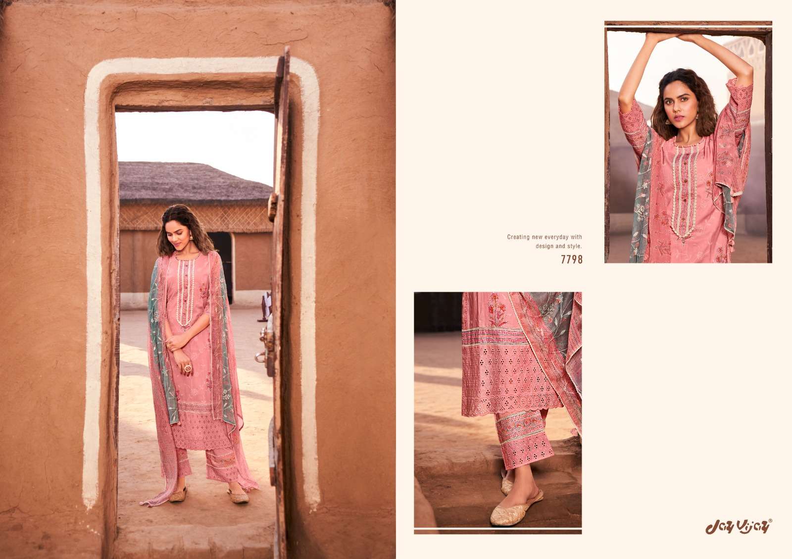 Purvai By Jay Vijay Prints 7791 To 7799 Series Designer Festive Suits Collection Beautiful Stylish Colorful Fancy Party Wear & Occasional Wear Pure Cotton Dresses At Wholesale Price