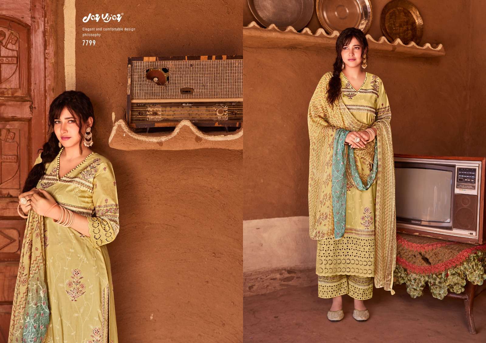 Purvai By Jay Vijay Prints 7791 To 7799 Series Designer Festive Suits Collection Beautiful Stylish Colorful Fancy Party Wear & Occasional Wear Pure Cotton Dresses At Wholesale Price